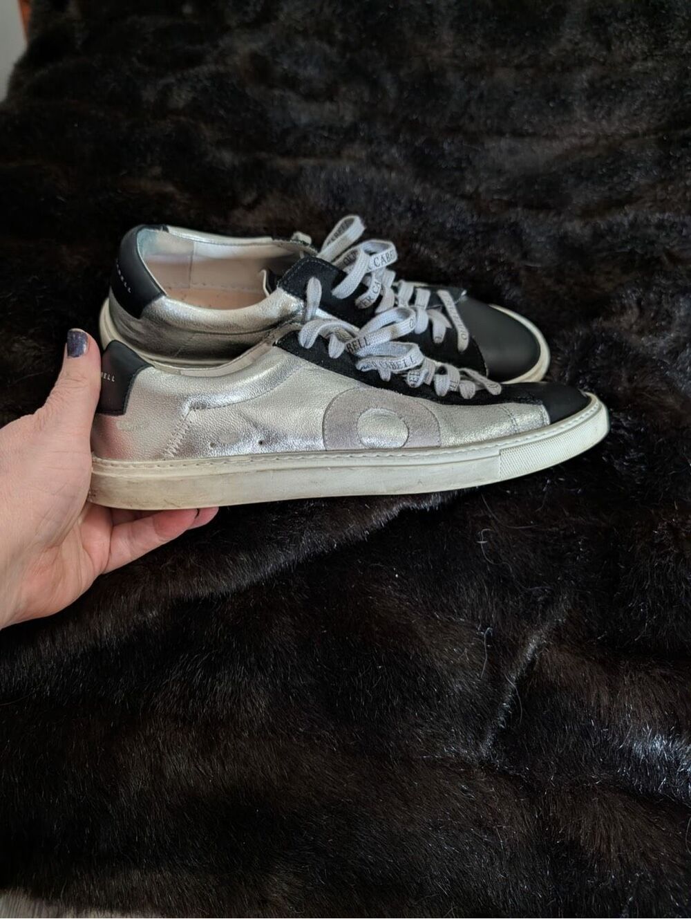 Oliver Cabell Low 1 Womens Sz 38 7.5 Black White Athletic Shoes Sneakers